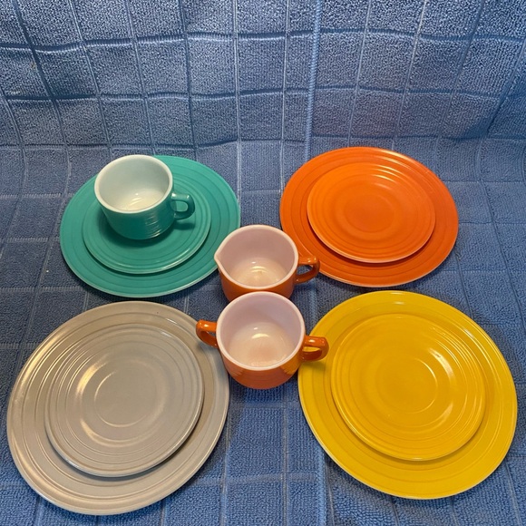 Little Hostess Childs tea set. Hazel Atlas. Replacement pieces of Moderntone. - Picture 1 of 8